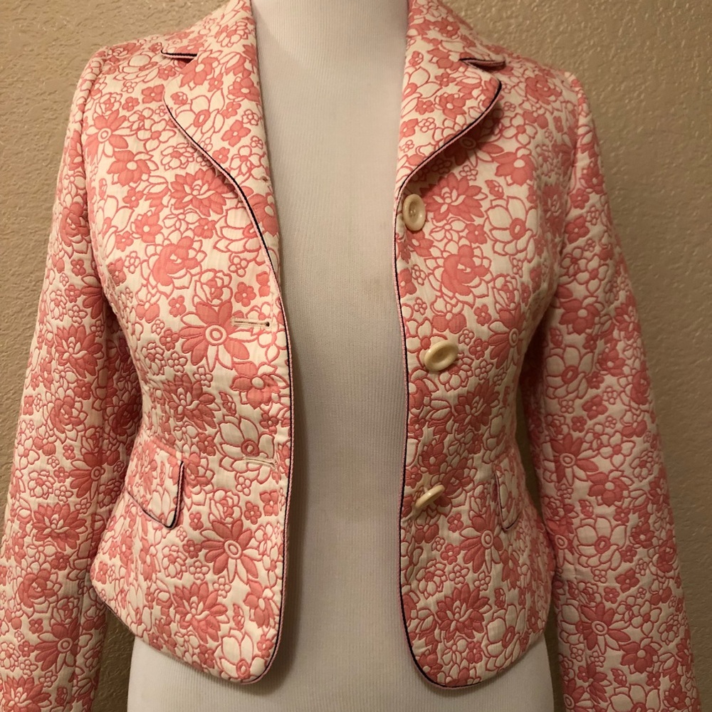 Loft Cream/Pink Floral Print Blazer 🔥Sale🔥